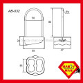 Dispositivo de aseguramiento de aluminio forjado AB-032 ATC para ranura doble de escalada descendente y ascendente